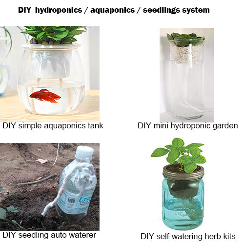 diy water system for potted plants ORIMERC 1/4 inch (6mm) Self watering Wick Cord for Vacation Self-water – Orimerc