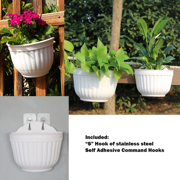 hanging plant pots with water reservoir Resin Wall Hanging Planter Pots Vertical Garden Living Wall Mount Wind – Orimerc