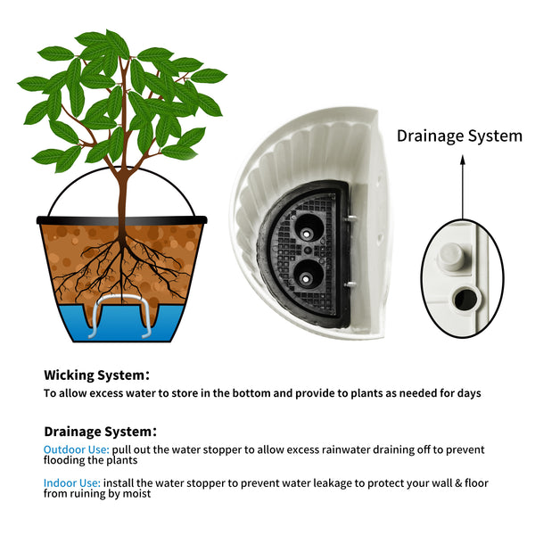 plant pots for walls inside Resin Wall Hanging Planter Pots Vertical Garden Living Wall Mount Wind – Orimerc